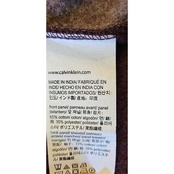 Calvin Klein Jacket Mens Medium Burgundy Red Zip Knit Casual Lightweight Classic - Picture 7 of 10